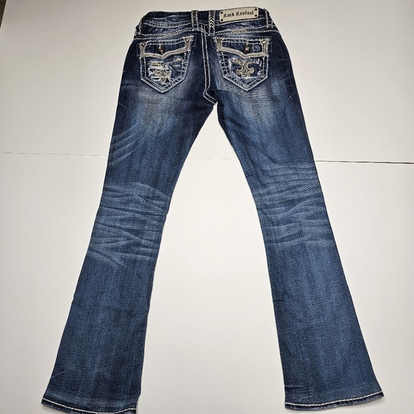 Rock Revival Women's Ellar Blue Slim Boot Cut Jeans - Size 26. - Picture 13 of 16